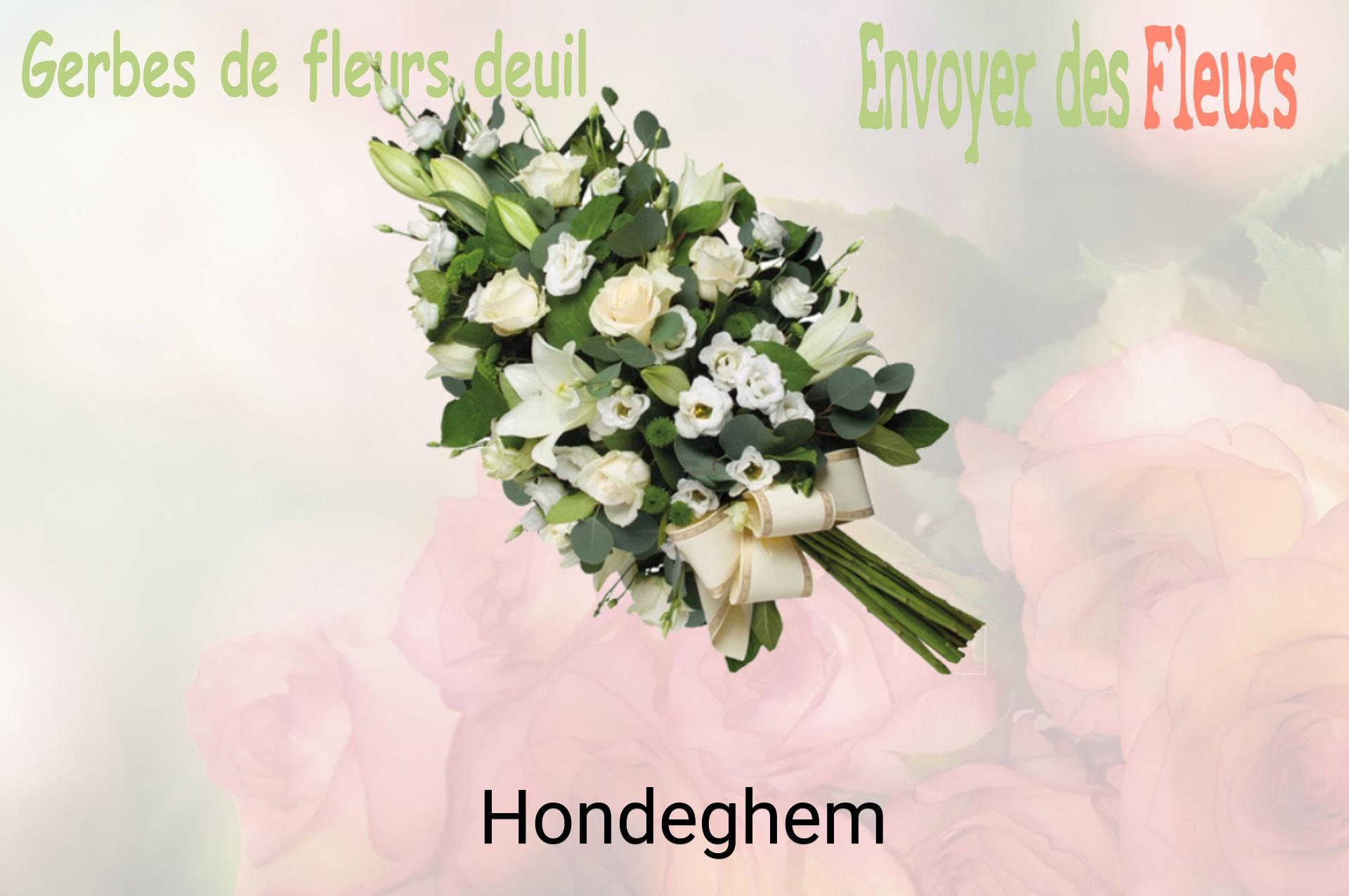 Gerbe de fleurs de deuil livrée à Hondeghem